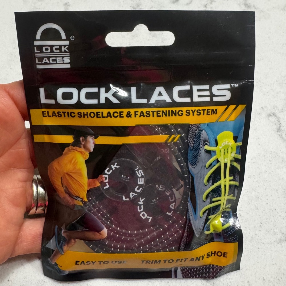 Lock Laces Black Elastic Shoelace‎ and Fastening System Easy Use Trim To Fit NEW